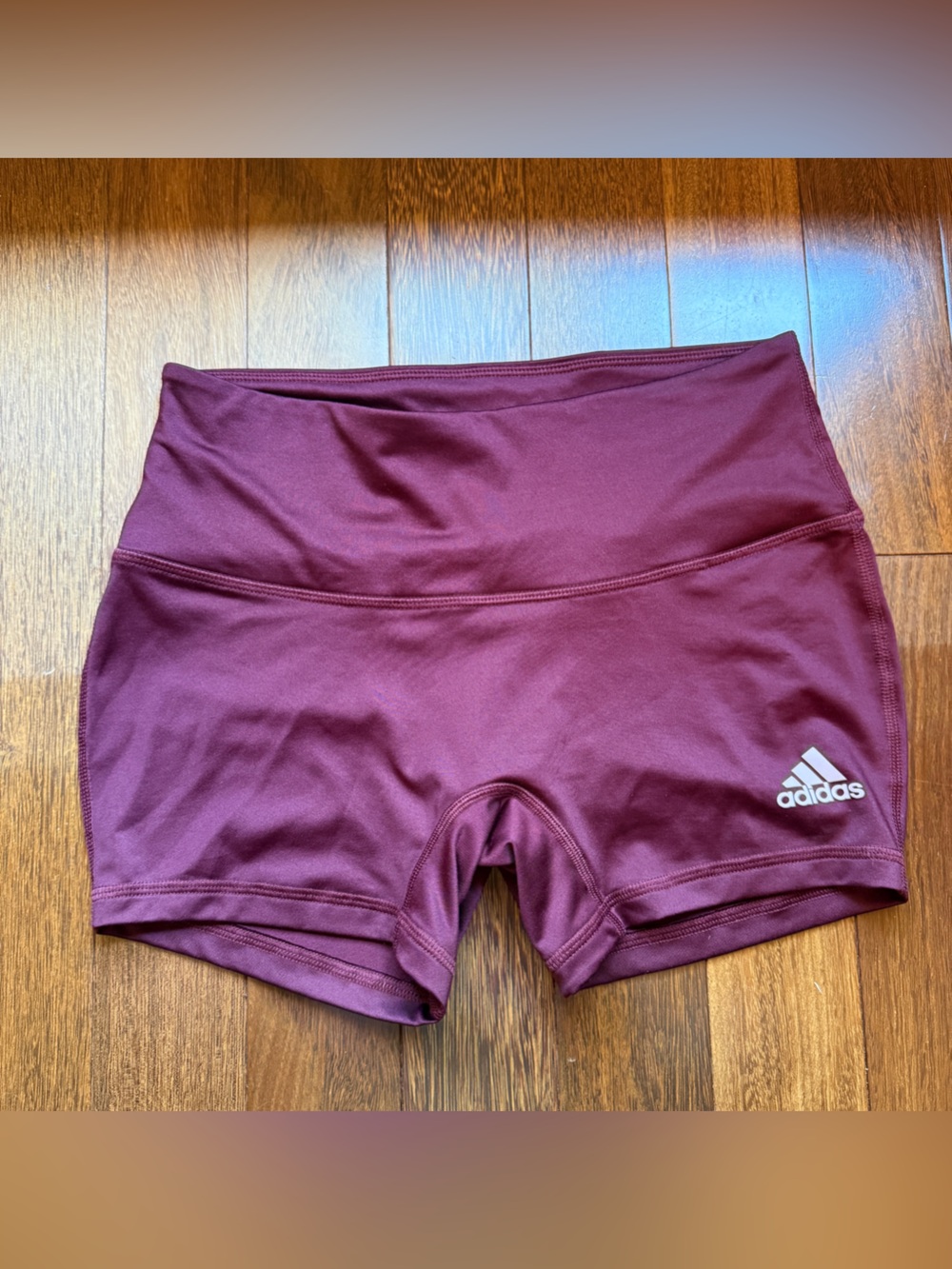 adidas Women’s Burgundy High-Rise Performance Shorts Size Medium
